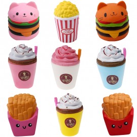 Funny Jumbo Squishies Toys Children Slow Rising Annealing Toy Hamburger Stress Relief Toy Sweet Scented Squeeze Gift