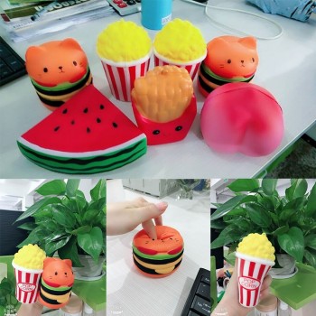 Funny Jumbo Squishies Toys Children Slow Rising Annealing Toy Hamburger Stress Relief Toy Sweet Scented Squeeze Gift
