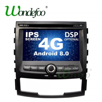 DSP IPS screen 4G Android 8.0 AV Output CAR GPS For SSANGYONG KORANDO DVD PLAYER navigation radio multimedia sterero/Android 8.1