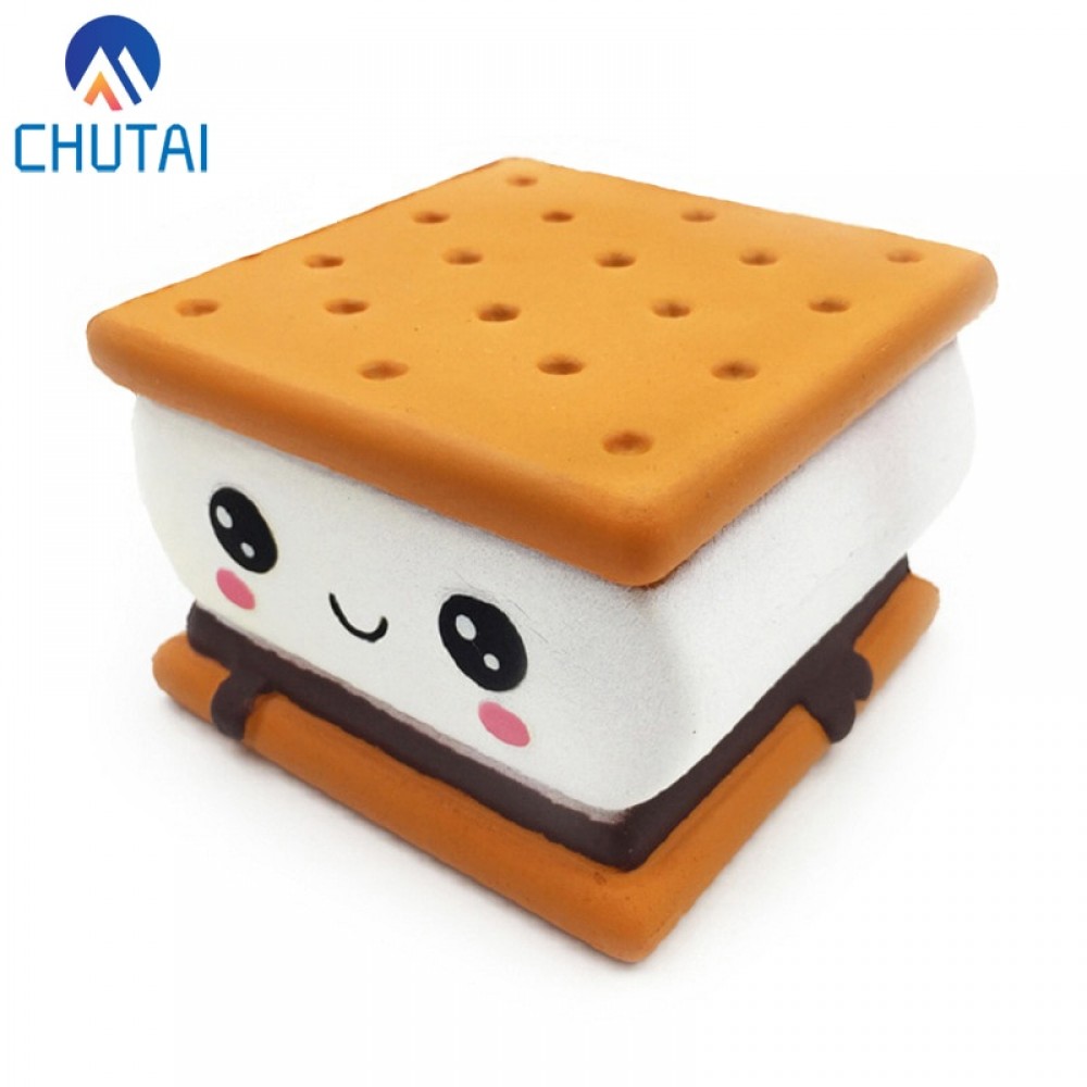 2018 New Fashion Cartoon Chocolate Biscuit Squishies PU Squishy Slow Rising Cream Scented Original Package Kids Toy Xmas Gift