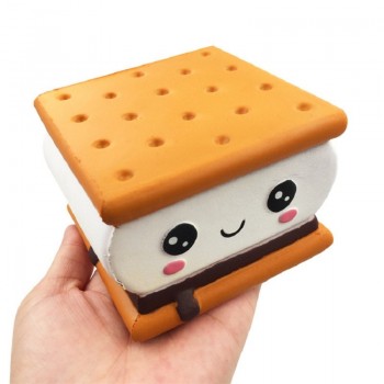 2018 New Fashion Cartoon Chocolate Biscuit Squishies PU Squishy Slow Rising Cream Scented Original Package Kids Toy Xmas Gift