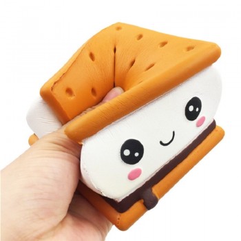 2018 New Fashion Cartoon Chocolate Biscuit Squishies PU Squishy Slow Rising Cream Scented Original Package Kids Toy Xmas Gift