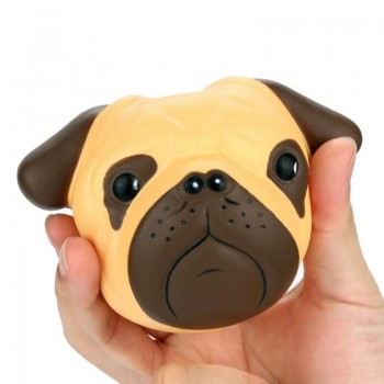 Jumbo Cute Dog Head Squishy Simulation Animal Slow Rising Soft Squeeze Toys PU Bread Cake Fun for Kid Birthday Gift 11*8CM