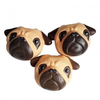 Jumbo Cute Dog Head Squishy Simulation Animal Slow Rising Soft Squeeze Toys PU Bread Cake Fun for Kid Birthday Gift 11*8CM