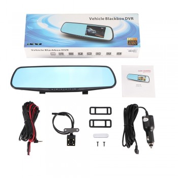 Gryan 4.3 Car Rearview Mirror Car Dvr Camera HD 1080P Rear View Mirror Digital Video Recorder Dual Lens Auto Dash Cam