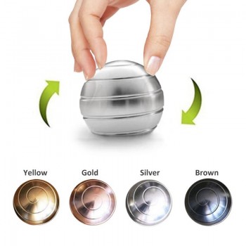 Desktop Decompression Rotating Spherical Gyroscope Kinetic Desk Toy Fidget Toy Optical Illusion Flowing Finger Toy for Adult