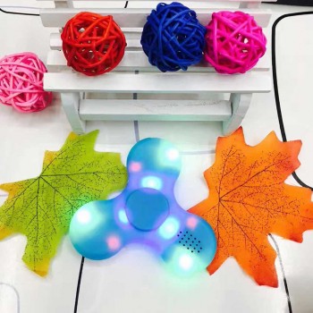 Fashion Bluetooth Speaker Hand Spinner LED Light A Rechargeable Relieve Stress Hand Finger Music Gyro Fingertip Toys B NSV775