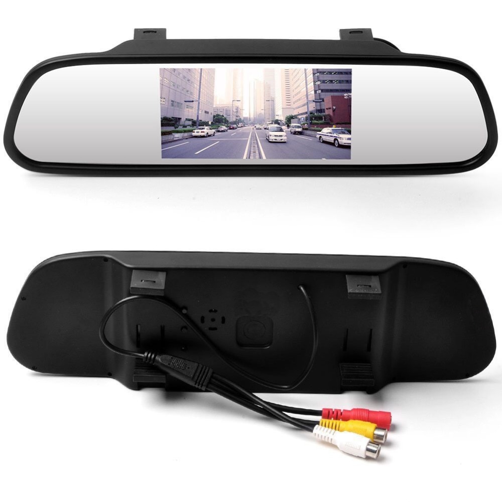 YiKA New Design Viecar Car Rearview Mirror Monitor HD Video Auto Parking Monitor TFT LCD Screen 4.3 inch display Mirror Monitor