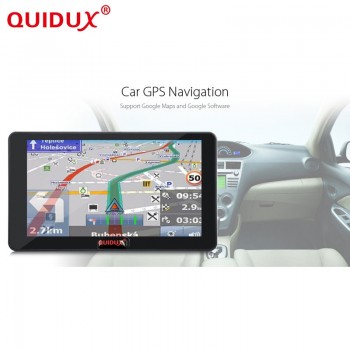 QUIDUX 7 Inch Capacitive Car DVR Camera GPS Navigator Recorder GPS Navigation WIFI FM Truck GPS Sat Nav 8GB Free Map Toruist
