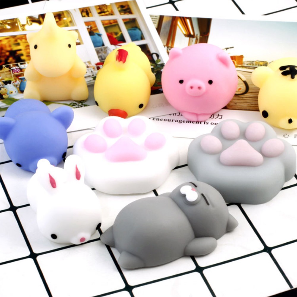 10pcs/set mini cat animal slow rising jumbo lanyard Squishy Slow Rising squishy funny anti stress antistress fun spielzeug