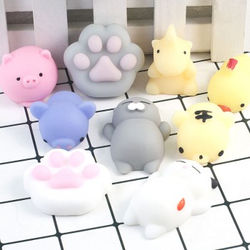10pcs/set mini cat animal slow rising jumbo lanyard Squishy Slow Rising squishy funny anti stress antistress fun spielzeug