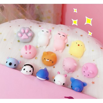 10pcs/set mini cat animal slow rising jumbo lanyard Squishy Slow Rising squishy funny anti stress antistress fun spielzeug