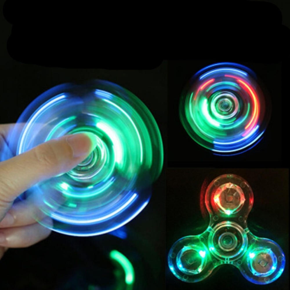 Luminous LED light Fidget Spinner Hand Top Spinners Glow in Dark Light EDC Figet Spiner Batman Finger  Stress Relief Toys