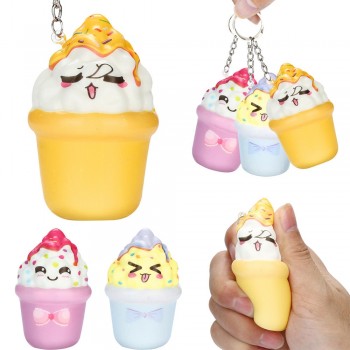 Squishies Kawaii Ice Cream Slow Rising Cream Scented Stress Relief Toys squishy Cartoon squish toys squeeze lanyard for keys ye3