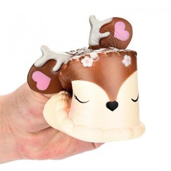 18 Newest Slow Rising Squishies Jumbo 11cm Kawaii Dream Elk Deer Cake Scented Squishy Charm Slow Rising Kid Toy Gift Home Decor