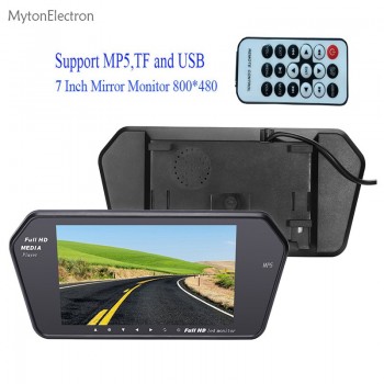 800x480 7 Color LED Car Rear view Mirror MP5 USB TF Monitor 7 inch 16:9 screen for car Camera VCR PAL/NTSC (car or truck)