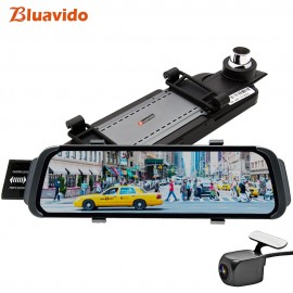 Bluavido 10 inch Mirror DVR android ADAS Car Camera GPS Maps FHD 1080P Car Rear View Mirror video recorder Night Vision Dash Cam