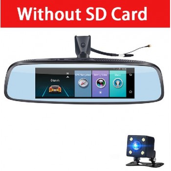 QUIDUX Car Rearview Mirror 8.0 IPS 4G DVR ADAS GPS Navigetor FHD 1080P Video Camera Recorder Bluetooth WIFI 16G Android Dashcam