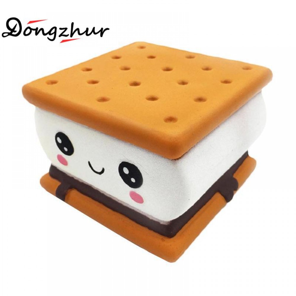 Cute Chocolate Sandwich Cookies Shaped Slow Rebound squishy Toy Funny Simulation Soft Food Childrens Decompression Toy QWE9853A