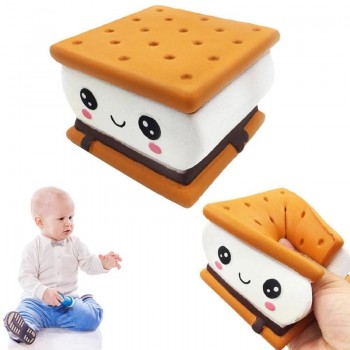 Cute Chocolate Sandwich Cookies Shaped Slow Rebound squishy Toy Funny Simulation Soft Food Childrens Decompression Toy QWE9853A