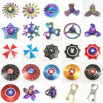 Rainbow Hand Finger Fidget Spinner gyro Eye Electroplate Hybrid Bearing Zilver Zinc Alloy Metal EDC Hand Tri spiner SZJD