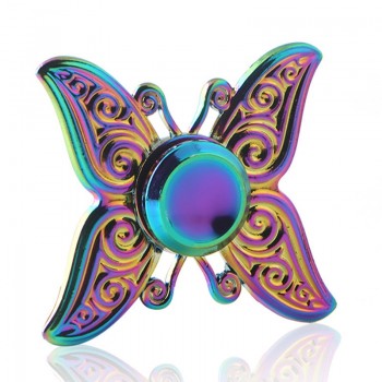 Rainbow Hand Finger Fidget Spinner gyro Eye Electroplate Hybrid Bearing Zilver Zinc Alloy Metal EDC Hand Tri spiner SZJD