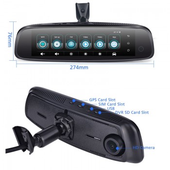 2019 ANSTAR 3CH Cameras Rear View Mirror 2GB+32GB Dash Cam 4G Android Auto Camera HD 1080P GPS WIFI ADAS Registrar Car DVR