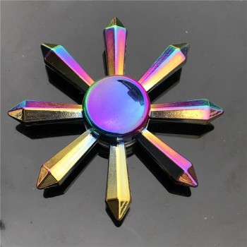2018 Rainbow Fidget Spinner Metal Triangle Hand Spinner Anti Stress Wheel Finger Spinner Top EDC Sensory Widget Fidget Toys FX16