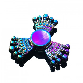 2018 Rainbow Fidget Spinner Metal Triangle Hand Spinner Anti Stress Wheel Finger Spinner Top EDC Sensory Widget Fidget Toys FX16