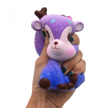 Cute Lovely Galaxy Star Deer Cartoon Animal Squishy Toys Soft Slow Rising Squishy Toys With Good Smell Scented 11*7CM