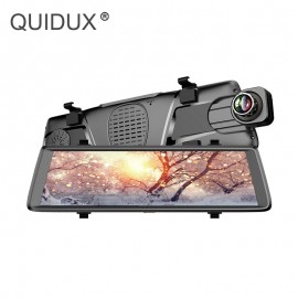 QUIDUX 3G Car Dvr Rearview Mirror Camera 10 Touch Android 5.0 GPS Navigators WIFI FHD 1080P Dual Lens Parking Monitor
