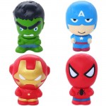 New Cute Super Hero Squishy Spiderman Iron Man Hulk Slow Rising Soft Squeeze Toy Bread Scented Stress Relief for Kid Fun Gift
