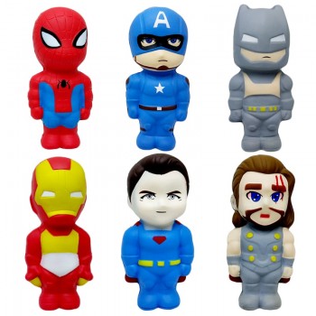 New Cute Super Hero Squishy Spiderman Iron Man Hulk Slow Rising Soft Squeeze Toy Bread Scented Stress Relief for Kid Fun Gift