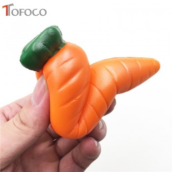 TOFOCO New 14cm Kawaii Carrot Squishy Jumbo Slow Rising Toys Antistress Decorate Cake Squishies Food Squeeze Scented Gadget