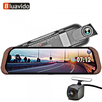 Bluavido 10 4G Android Car mirror video Recorder GPS Navigation FHD 1080P Dash Camera ADAS with 720P rear cam WiFi monitor DVR