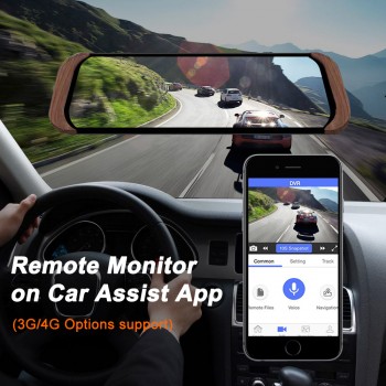 Bluavido 10 4G Android Car mirror video Recorder GPS Navigation FHD 1080P Dash Camera ADAS with 720P rear cam WiFi monitor DVR