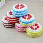 New Hot Sale Squishy Cute Colorful Strawberry Cake Slow Rising Anti Stress Reliever Squishies Toy Squeeze Funny Toys Gift QB20