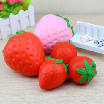 Zhenwei Squishy Toys Slow Rising Strawberry Fruit Jumbo Phone Strap Squishi Squeeze Toy Squishes No Sound Decoration Kindergarte