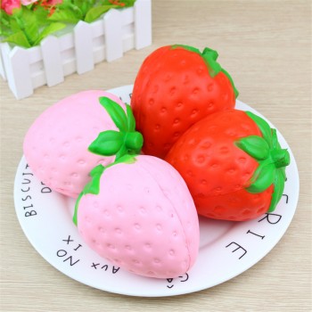 Zhenwei Squishy Toys Slow Rising Strawberry Fruit Jumbo Phone Strap Squishi Squeeze Toy Squishes No Sound Decoration Kindergarte