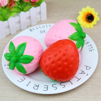 Zhenwei Squishy Toys Slow Rising Strawberry Fruit Jumbo Phone Strap Squishi Squeeze Toy Squishes No Sound Decoration Kindergarte
