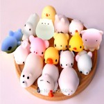 5pcs/pack Squishy Squeeze Cat Mochi Antistress Squishes Soft Ball Squishies Kawaii Animals Anti stress Fun Toys Set for Children