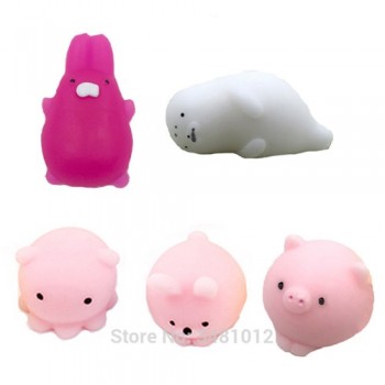 5pcs/pack Squishy Squeeze Cat Mochi Antistress Squishes Soft Ball Squishies Kawaii Animals Anti stress Fun Toys Set for Children