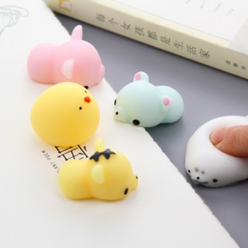 5pcs/pack Squishy Squeeze Cat Mochi Antistress Squishes Soft Ball Squishies Kawaii Animals Anti stress Fun Toys Set for Children