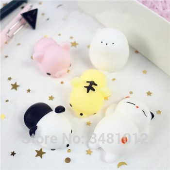 5pcs/pack Squishy Squeeze Cat Mochi Antistress Squishes Soft Ball Squishies Kawaii Animals Anti stress Fun Toys Set for Children
