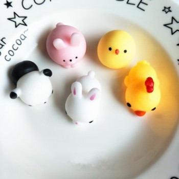 5pcs/pack Squishy Squeeze Cat Mochi Antistress Squishes Soft Ball Squishies Kawaii Animals Anti stress Fun Toys Set for Children