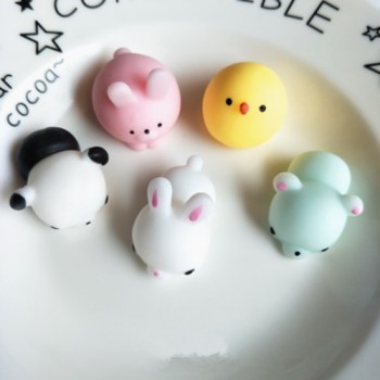5pcs/pack Squishy Squeeze Cat Mochi Antistress Squishes Soft Ball Squishies Kawaii Animals Anti stress Fun Toys Set for Children