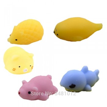 5pcs/pack Squishy Squeeze Cat Mochi Antistress Squishes Soft Ball Squishies Kawaii Animals Anti stress Fun Toys Set for Children