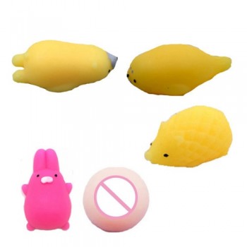 5pcs/pack Squishy Squeeze Cat Mochi Antistress Squishes Soft Ball Squishies Kawaii Animals Anti stress Fun Toys Set for Children
