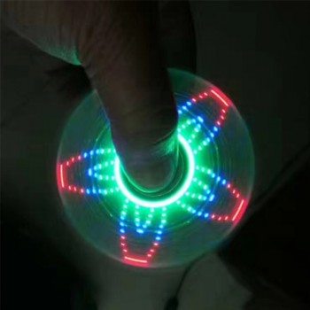 2019 New Light Fidget Spinner Led Stress Hand Spinners Glow In The Dark Figet Spiner Cube EDC Anti-stress Finger Spinner#242595