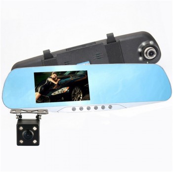 Gryan Car Rearview Mirror Car Mirror Video With Dual Cameras Car DVR 4.3 Full HD 1080P Dual Lens Rear View  Camera Dashcam